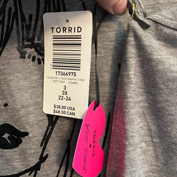 New With Tags! Torrid/Betsey Johnson tank top. Size 3. Perfect for the summer! - Picture 2 of 3